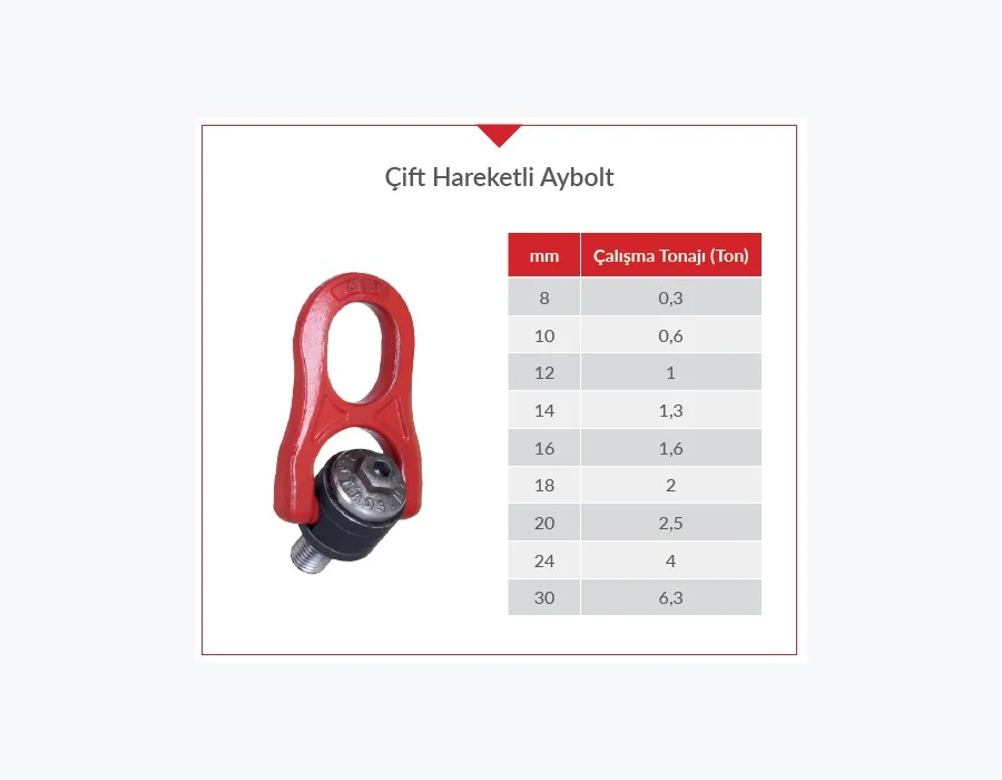 Cift Hareketli Aybolt
